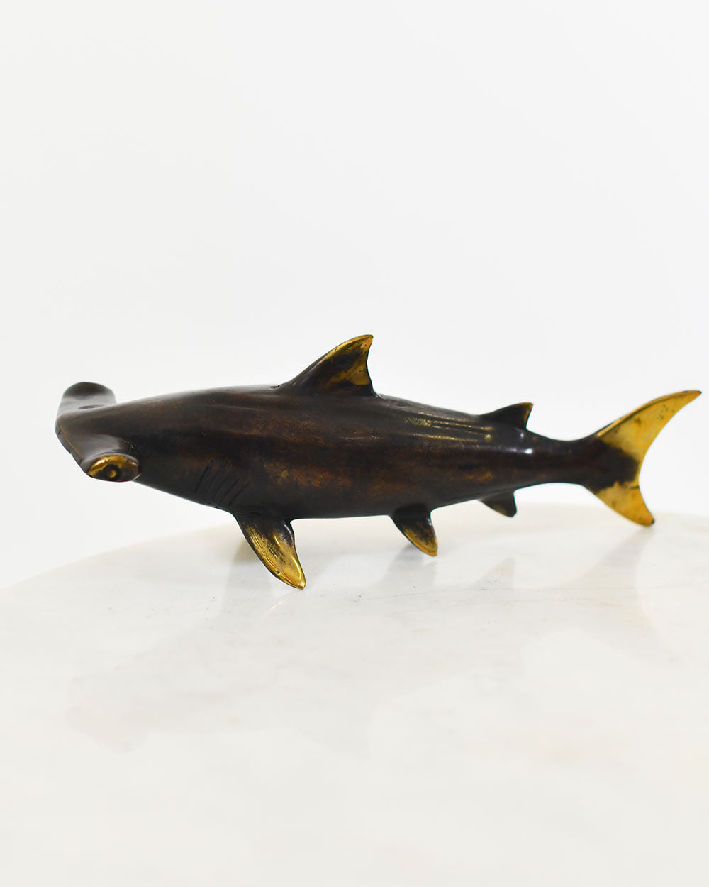 Bronze Ocean Guardian Hammerhead Finished In Antique Brass