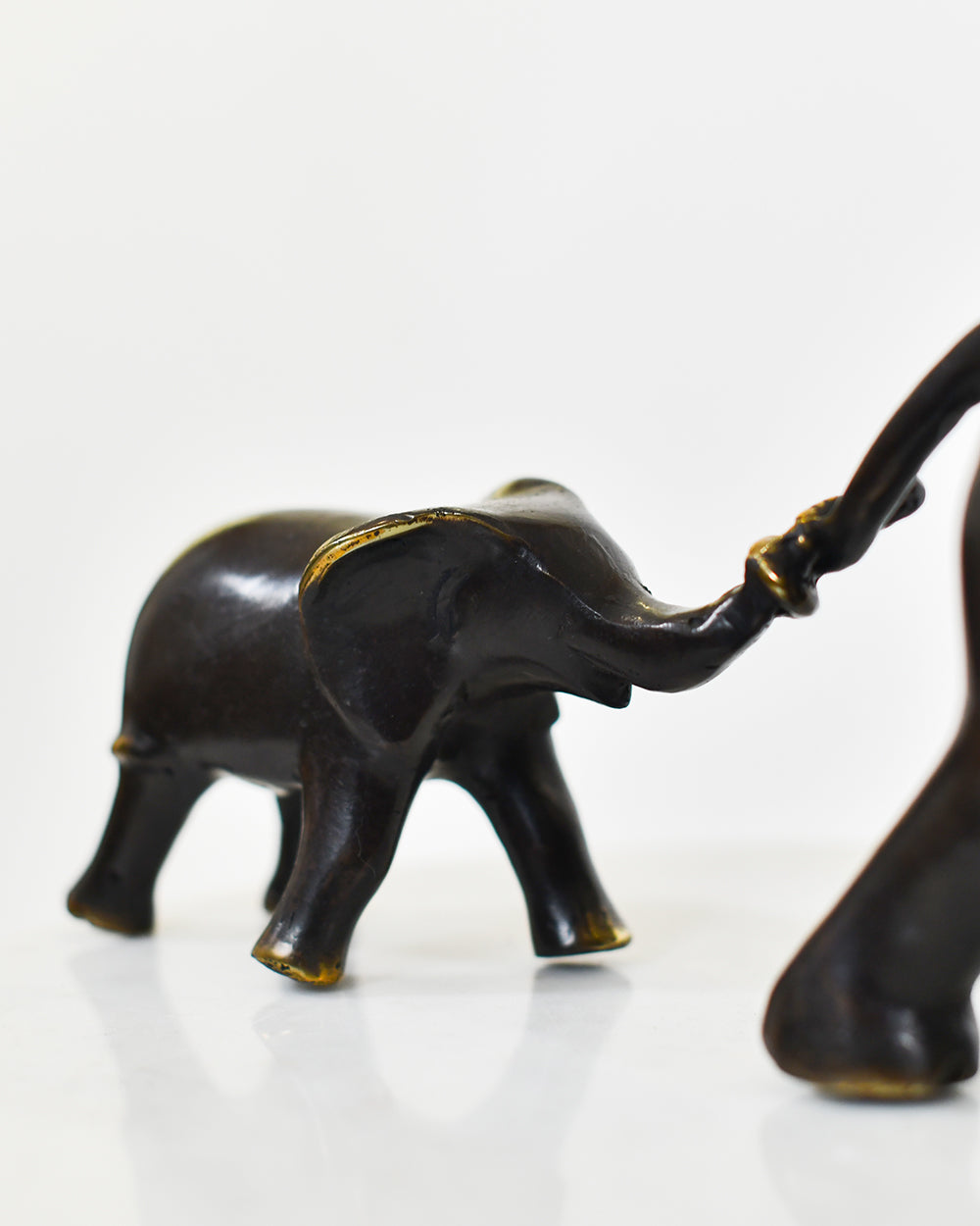 Baby Elephant From Bronze Meridian Elephant Family