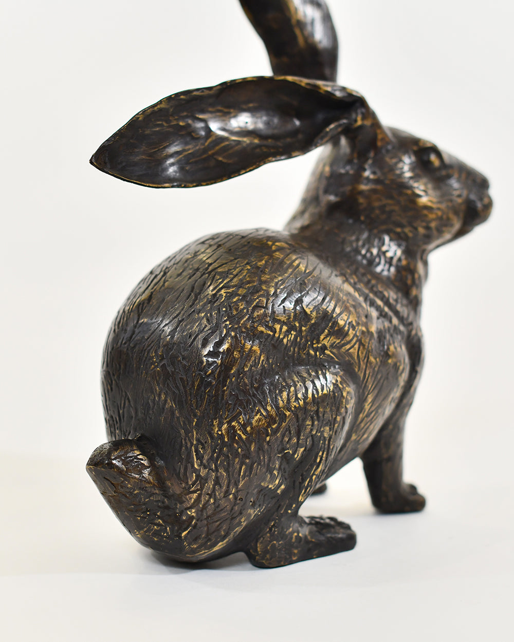 Close Up Of The Brass Hues On The Rabbit Ornament