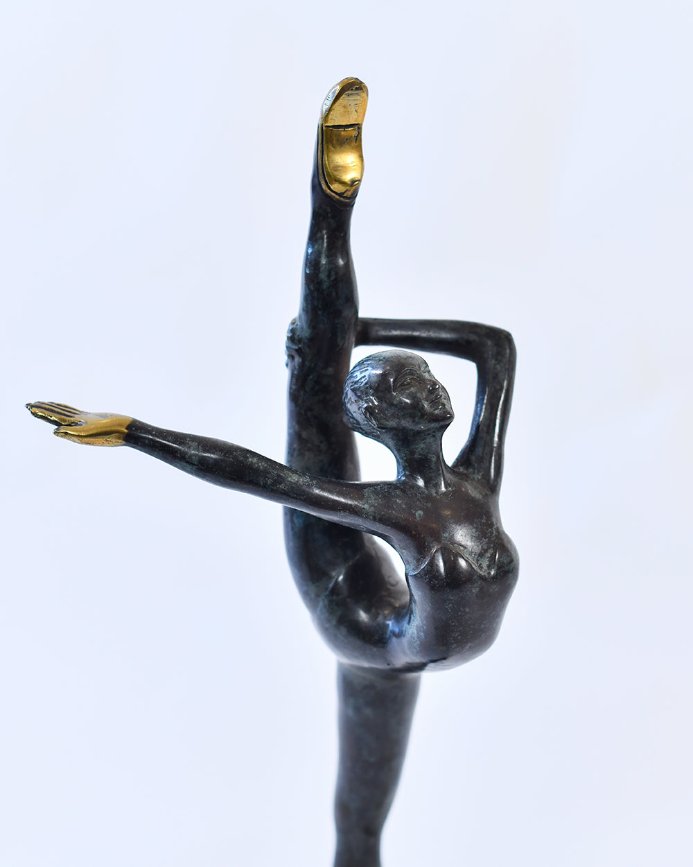 Close Up Of The Bronze Ethereal Movement Ballerina Home Ornament