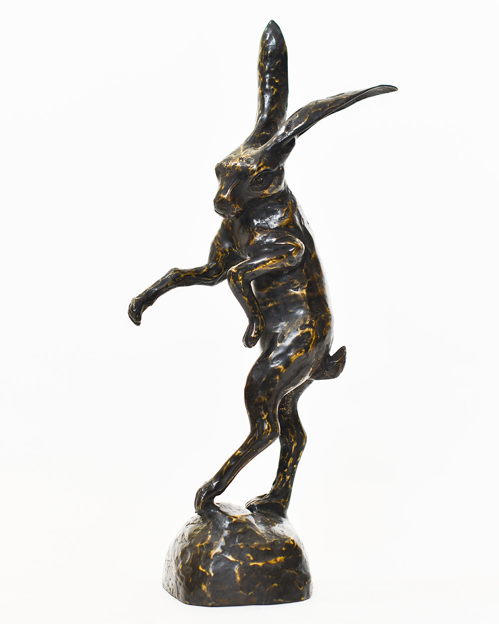 Brass Highlights On The Brone Hare Home Ornament