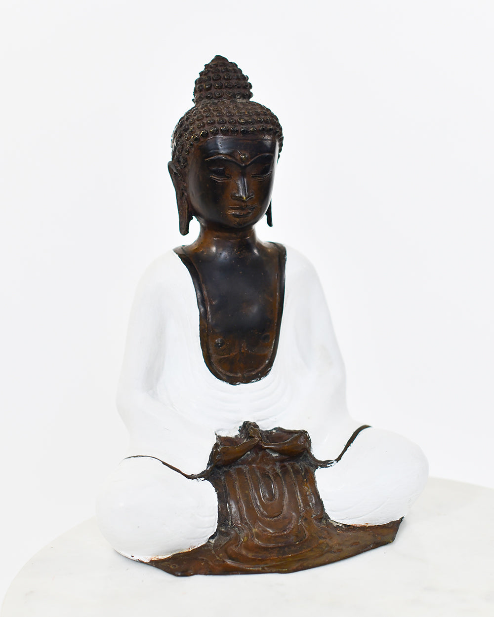 Bronze Bodhi Tranquil Buddha With Hand Painted Details