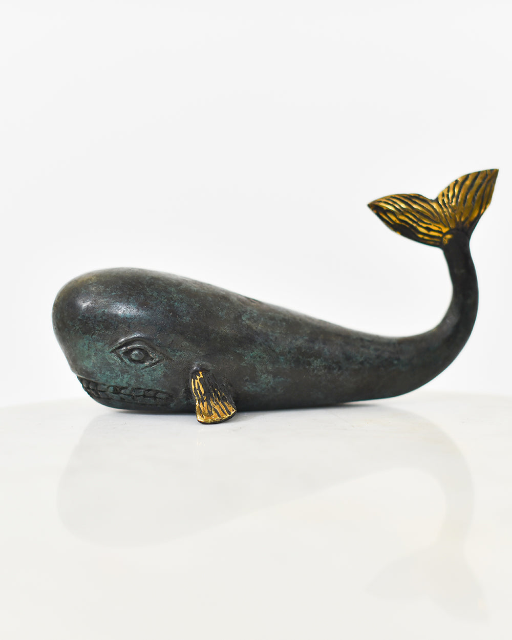 Bronze Coastal Haven Whale Interior Decoration