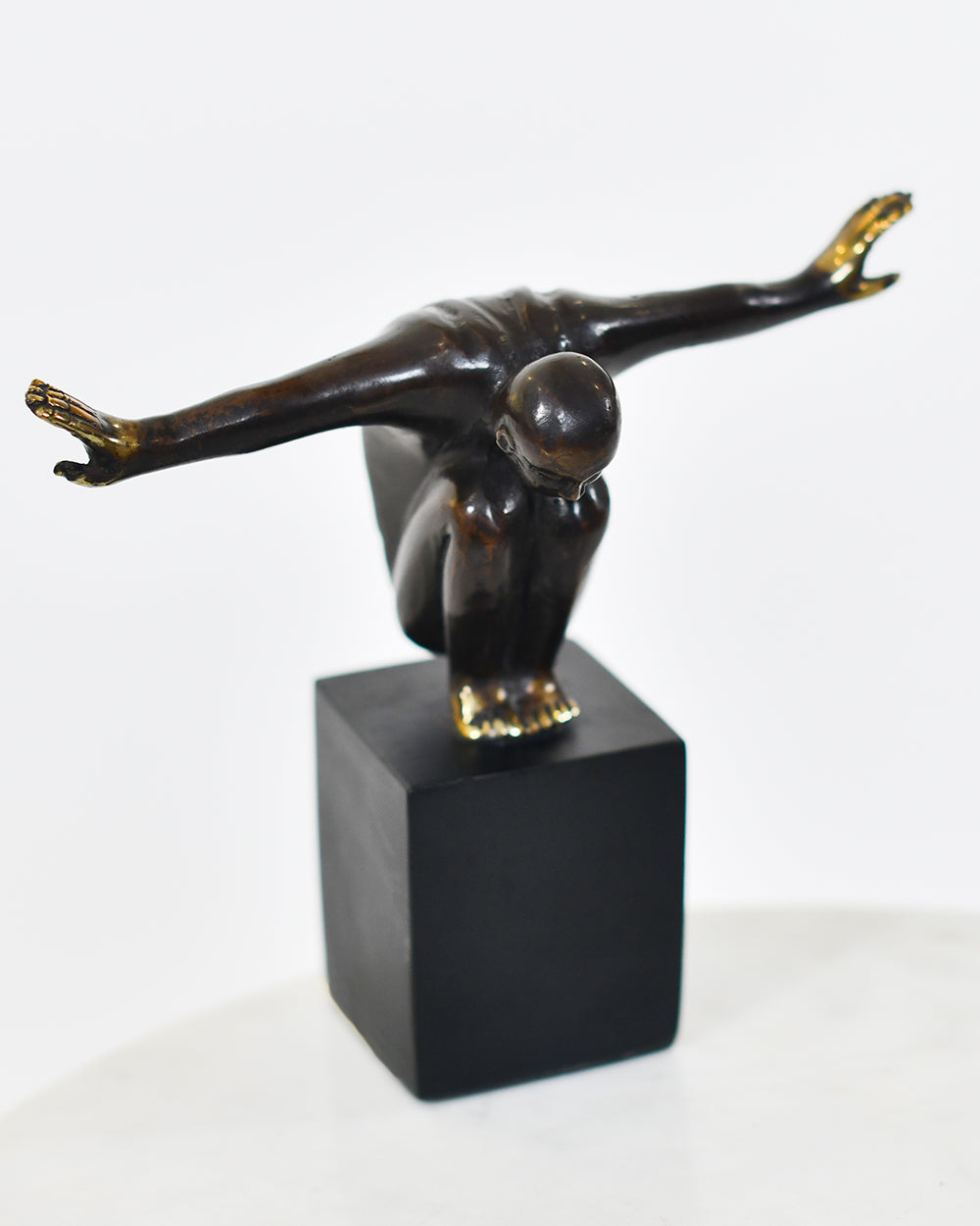 Equilibrium Diver Finished In Brass & Bronze