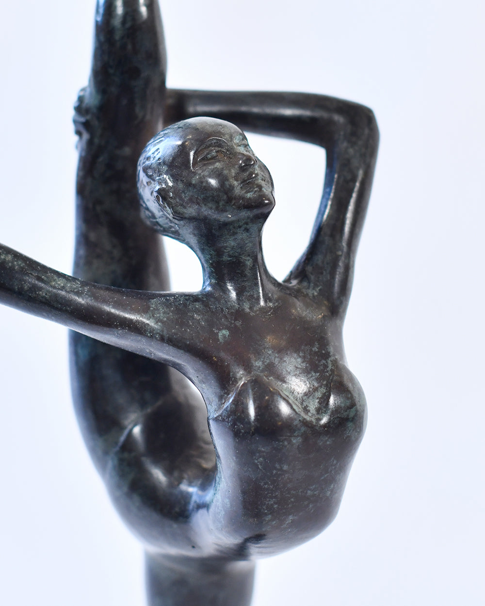 Close Up Of The Vintage Finish On The Bronze Ballerina Decoration
