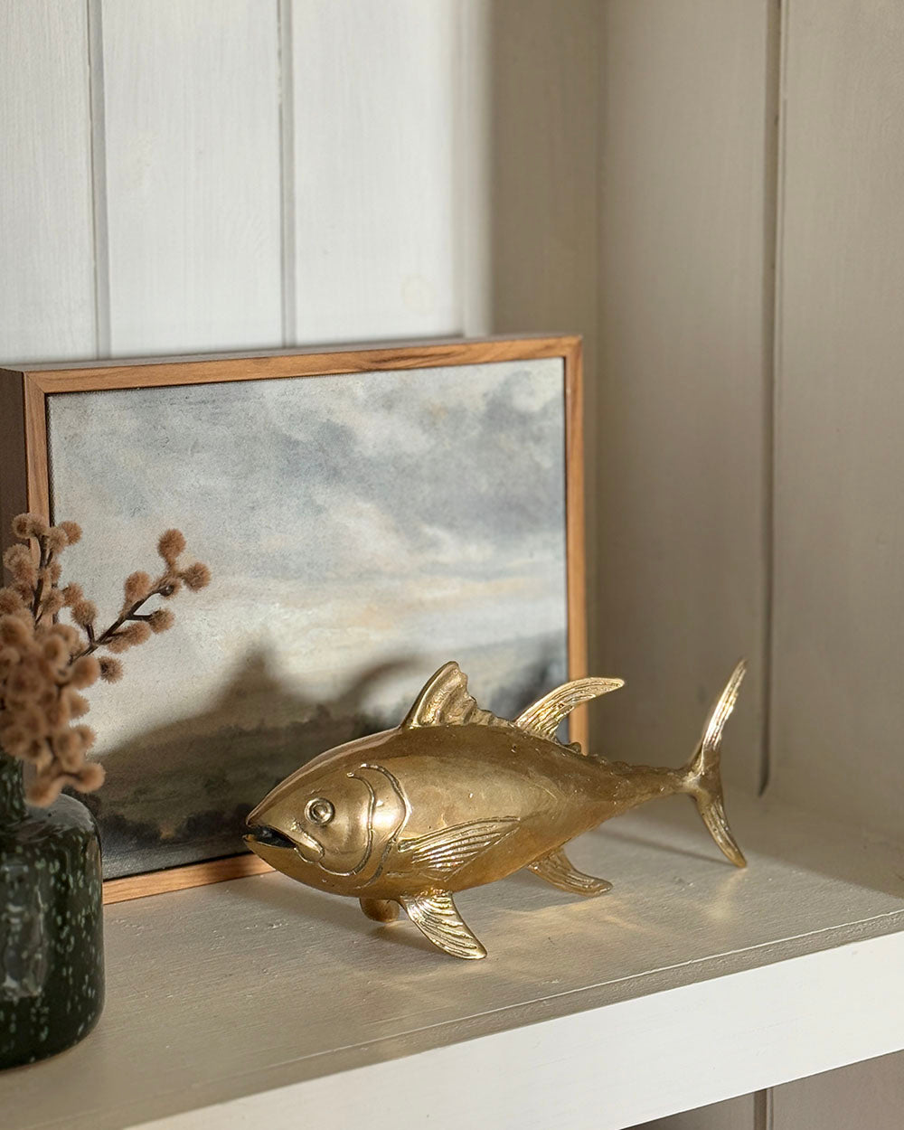 Polished Gold Bronze Gilded Thunnus Tuna In Situ