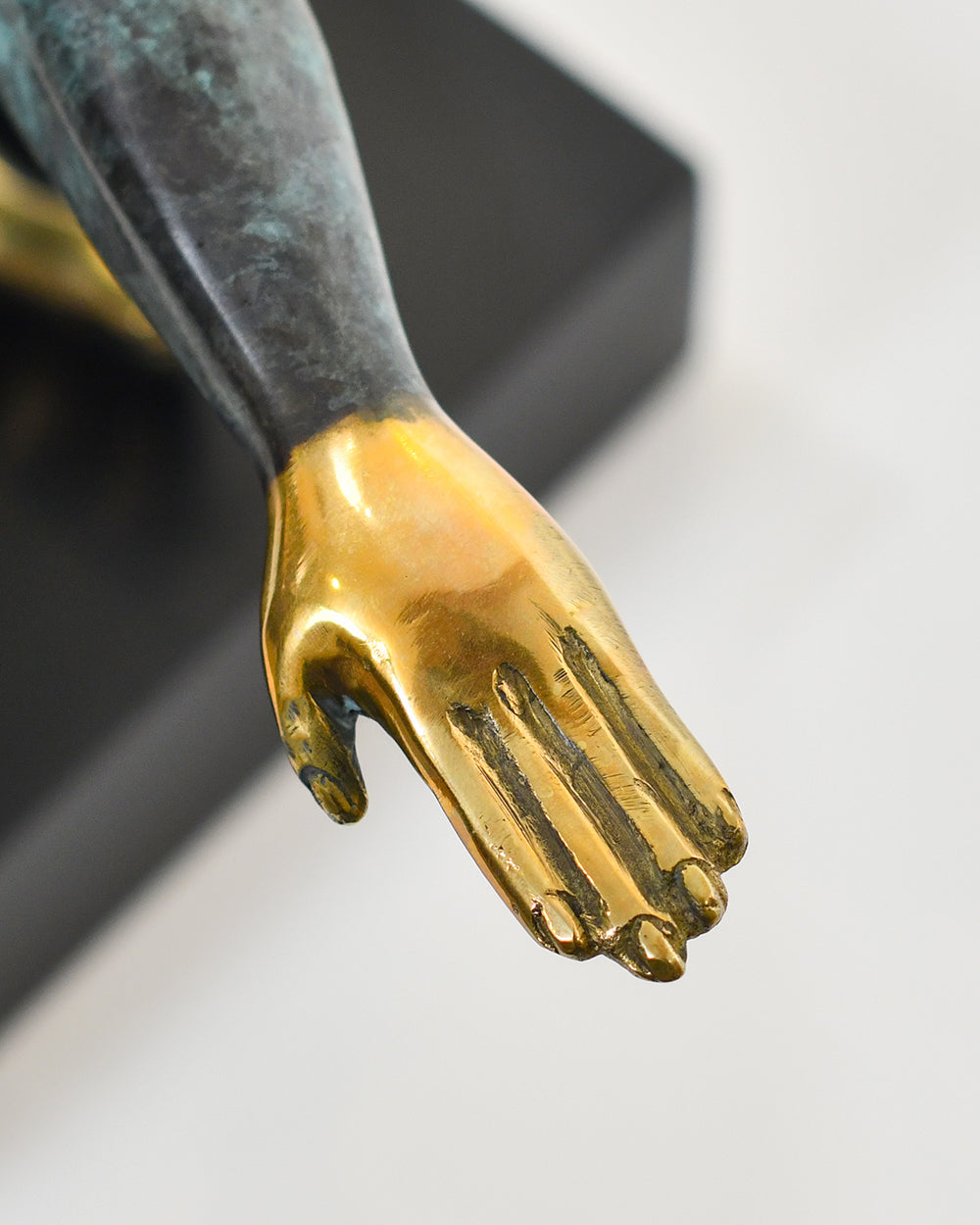 Close Up Of The Brass & Verdigris Finish On The Bronze Grounded Soul