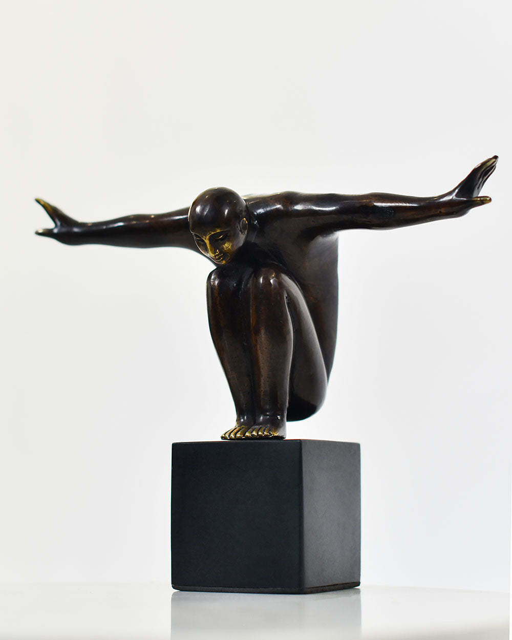 Branze Diver Ornament With Brass Hues