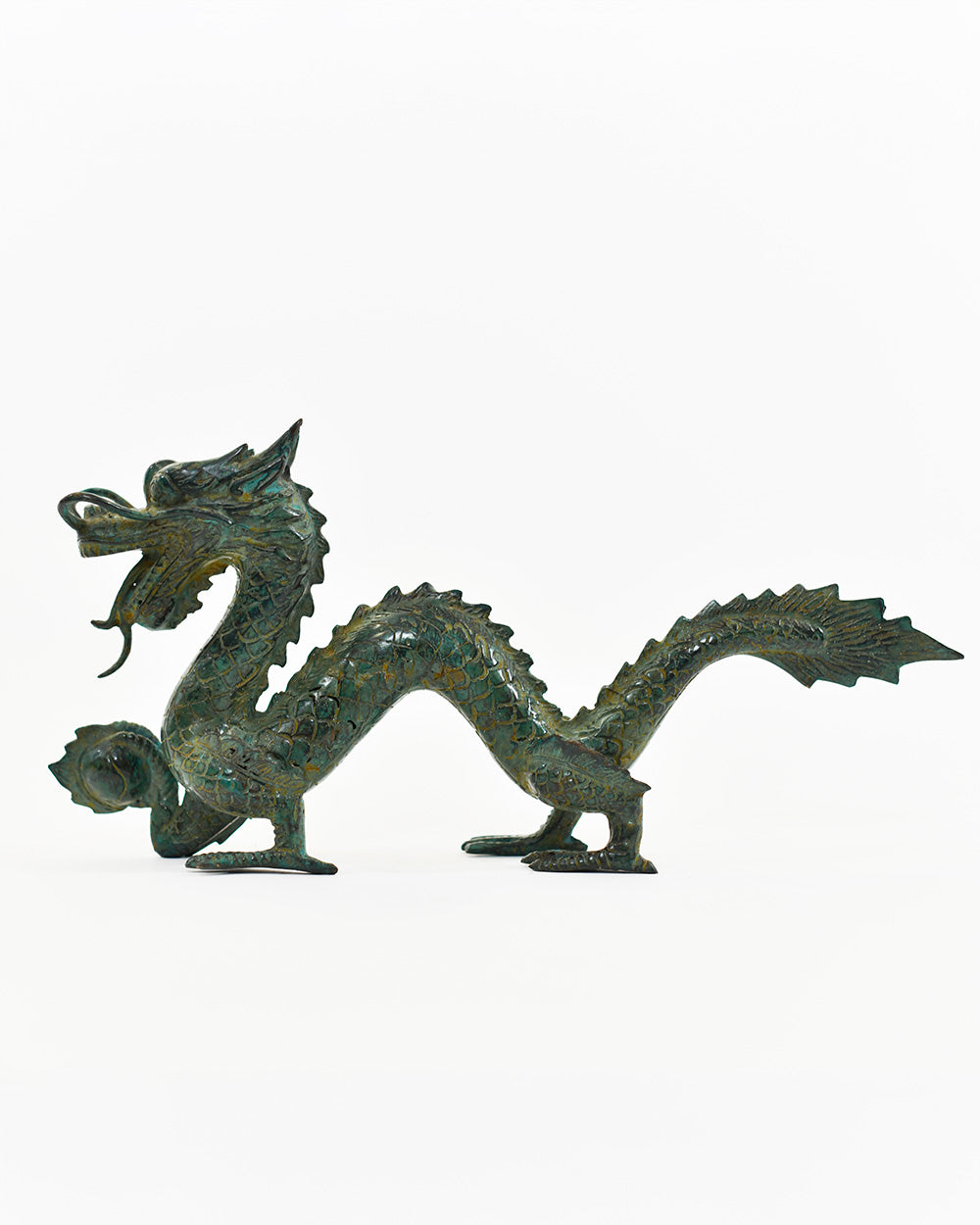Side Of The Verdigris Bronze Dragon Decoration
