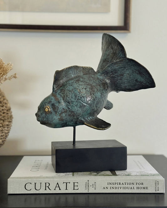 Bronze Komorebi Fantail Sculpture Digital Illustration