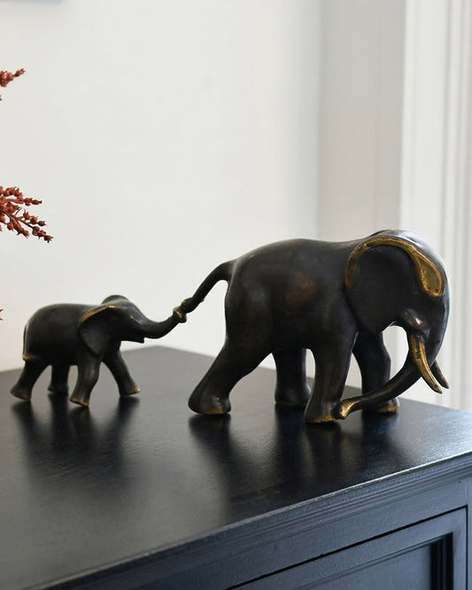 Bronze Meridian Elephant Family