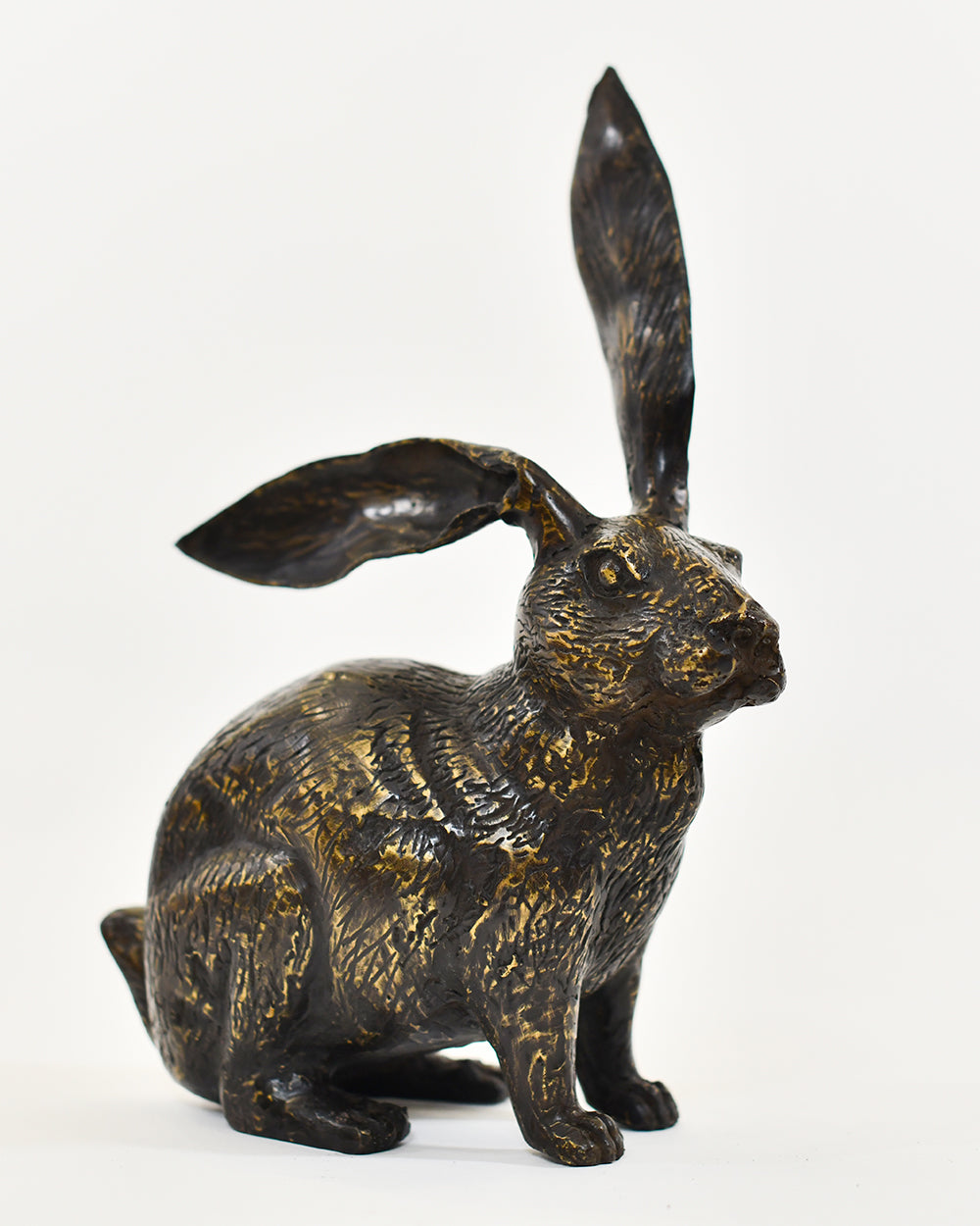 Oberon Watchful Rabbit In Bronze