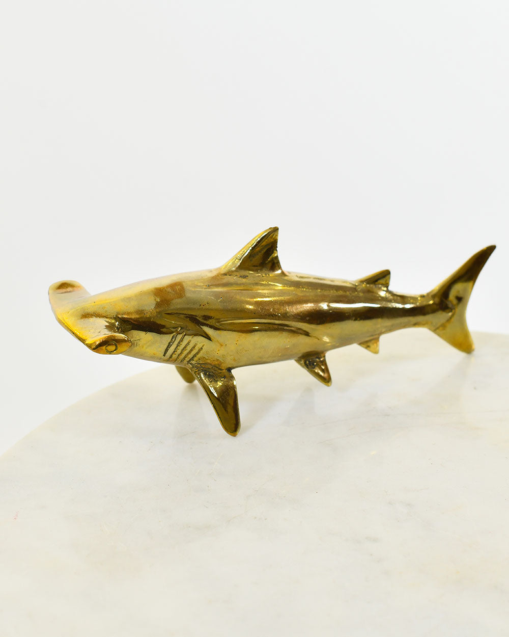 Bronze Hammerhead Home Ornament Finished In Polished Brass