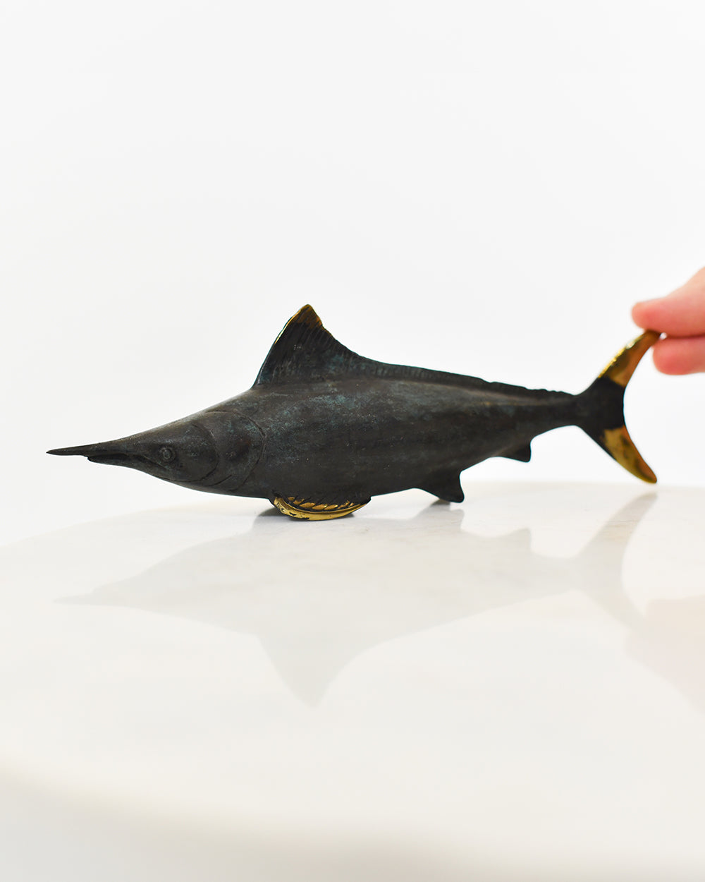 Scale Of The Bronze Patina Gladius Marlin Home Ornament