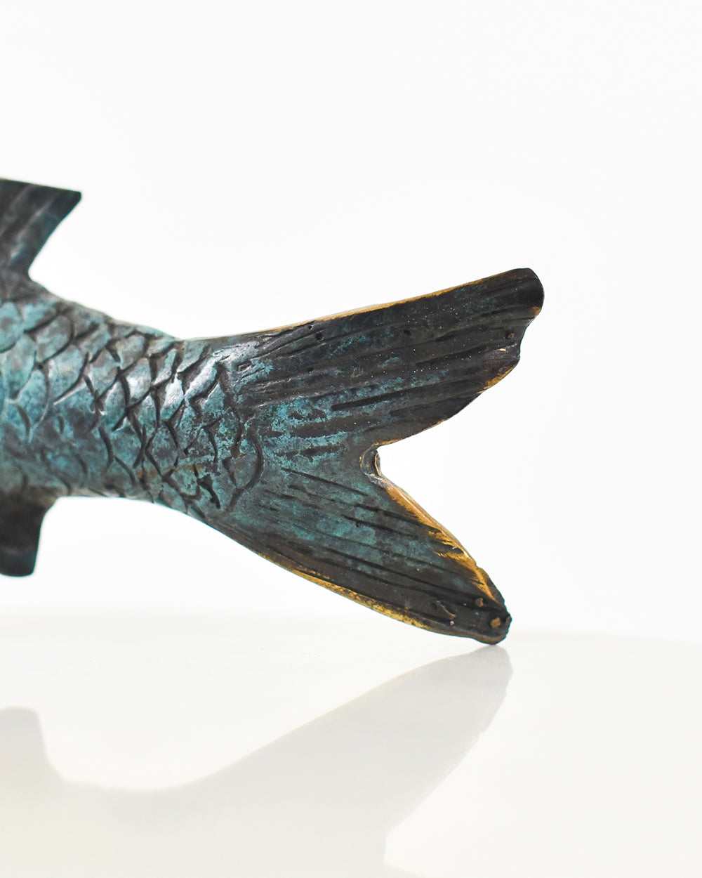 Bronze River Spirit Koi With Brass Highlights
