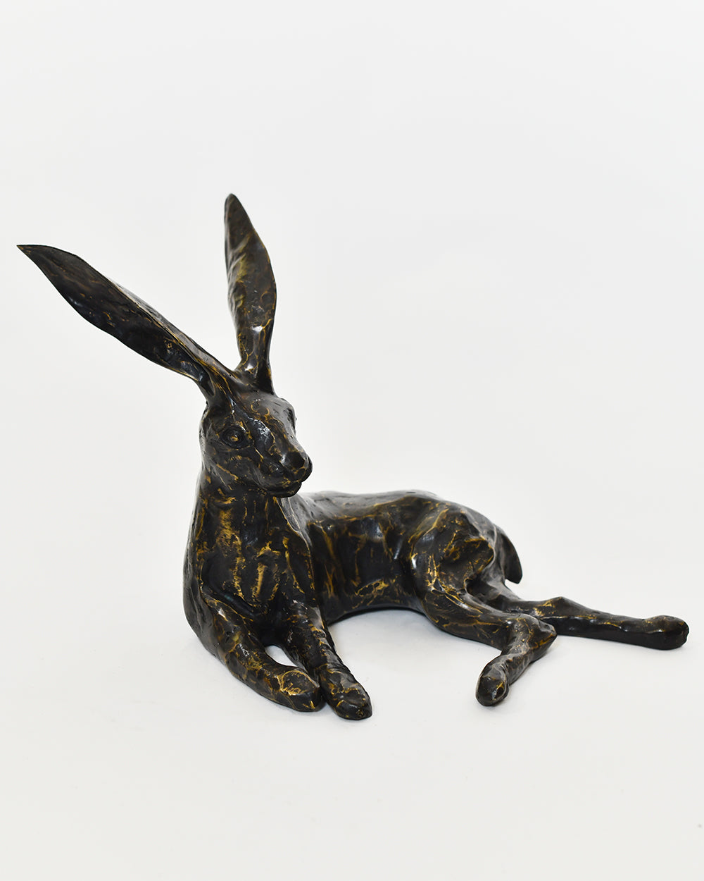 Selene Peaceful Hare Bronze Home Ornament