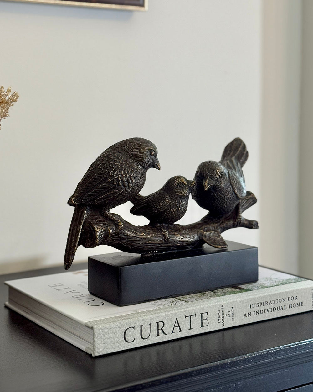 Bronze Songbird Family Home Ornament 