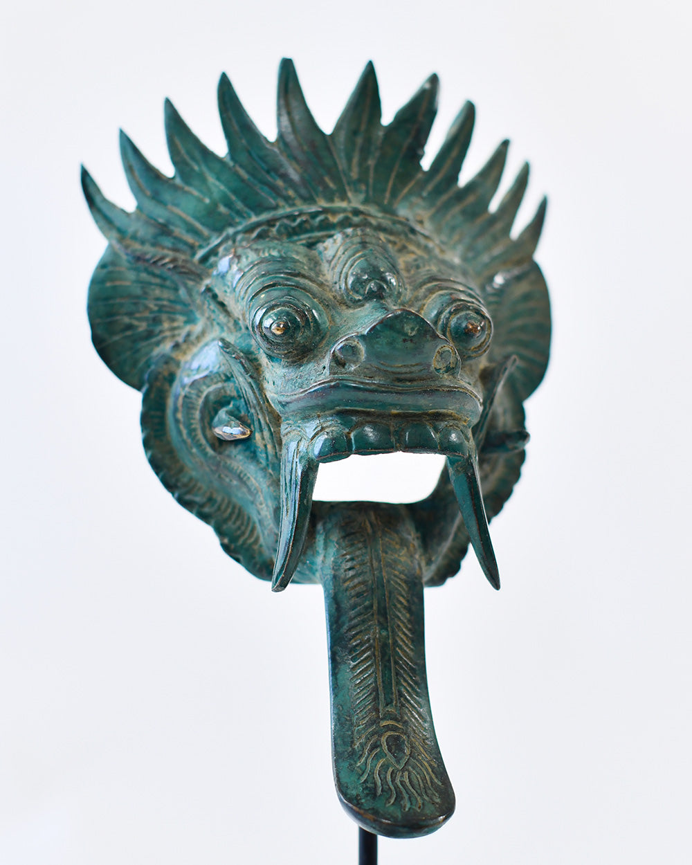 Close Up Of The Ornate Bronze Temple Guardian
