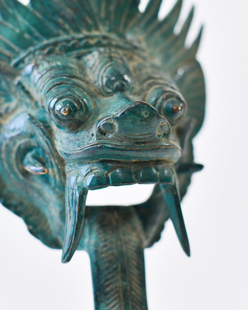Finish On The Ornate Bronze Temple Guardian Decorations