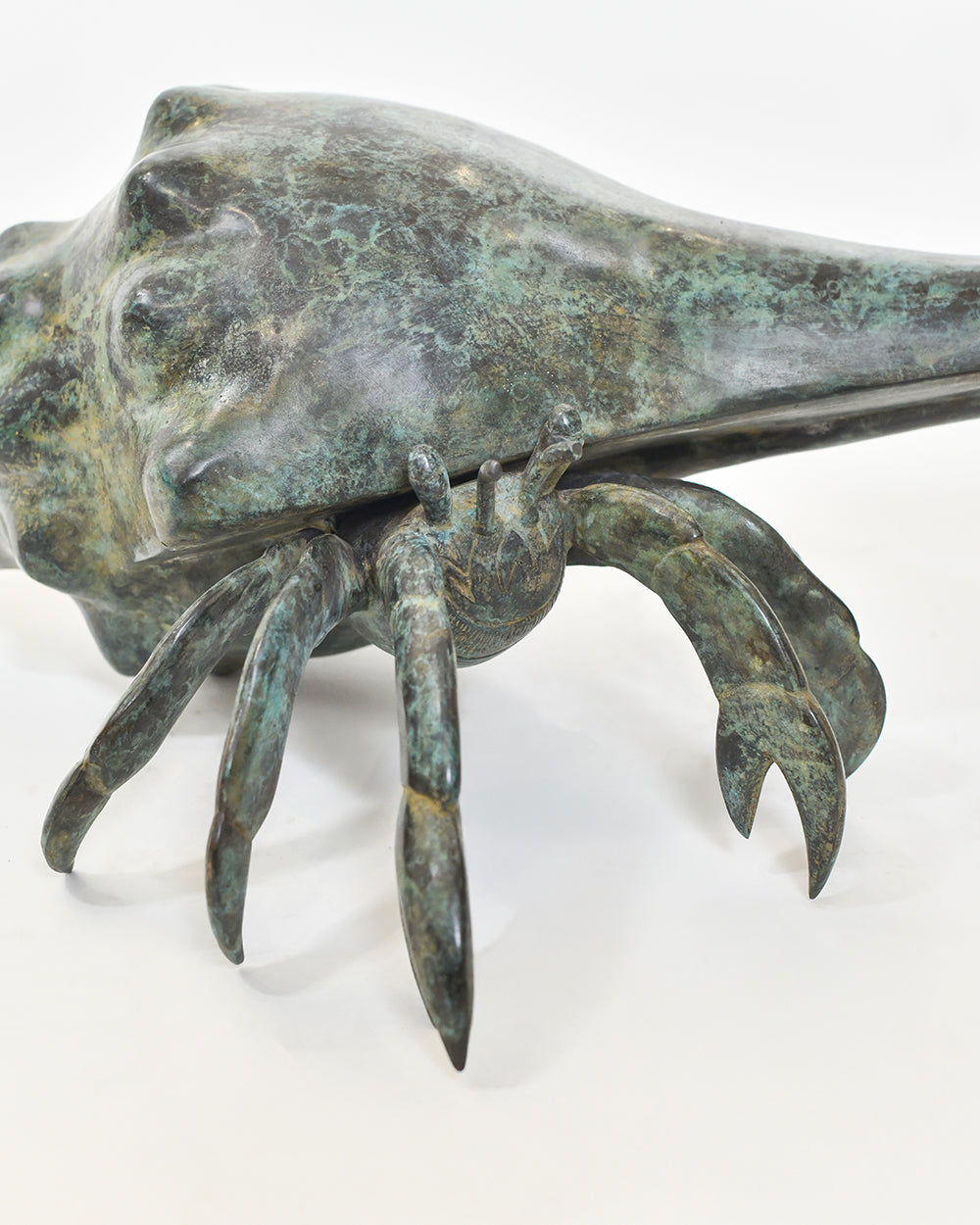 Bronze Verdigris Voyager Hermit Crab Face