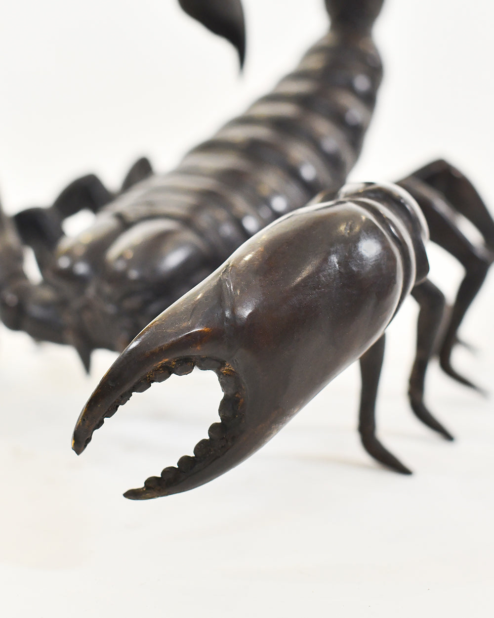 Close Up Of the Finish On The Scorpion Home Ornament