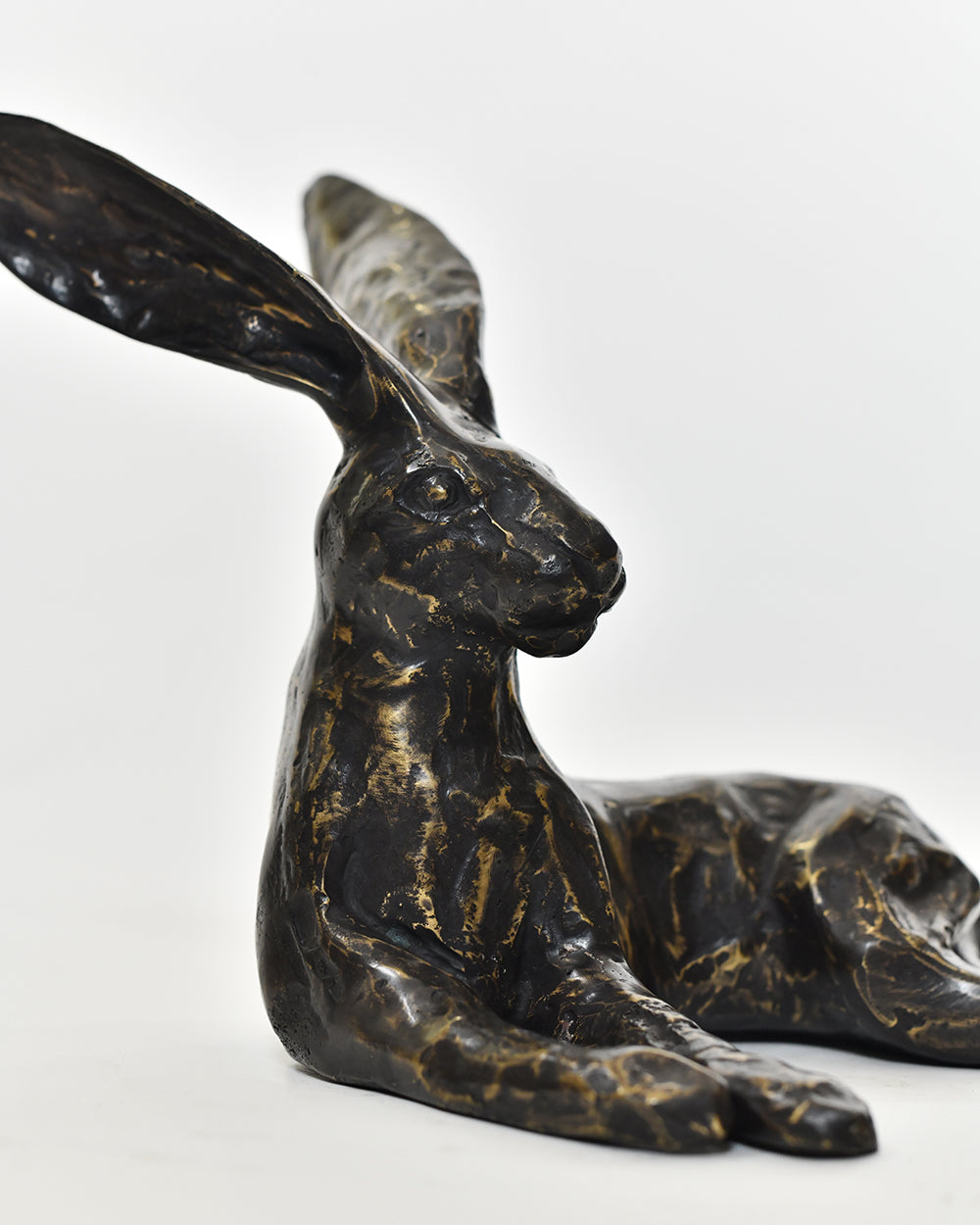 Close Up Of The Brass Hues On The Hare Sculpture