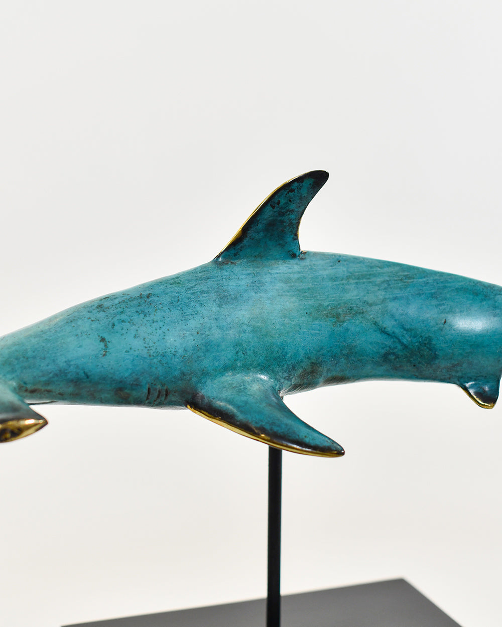 Close Up Of The Vintage Finish On The Hammerhead Home Ornament