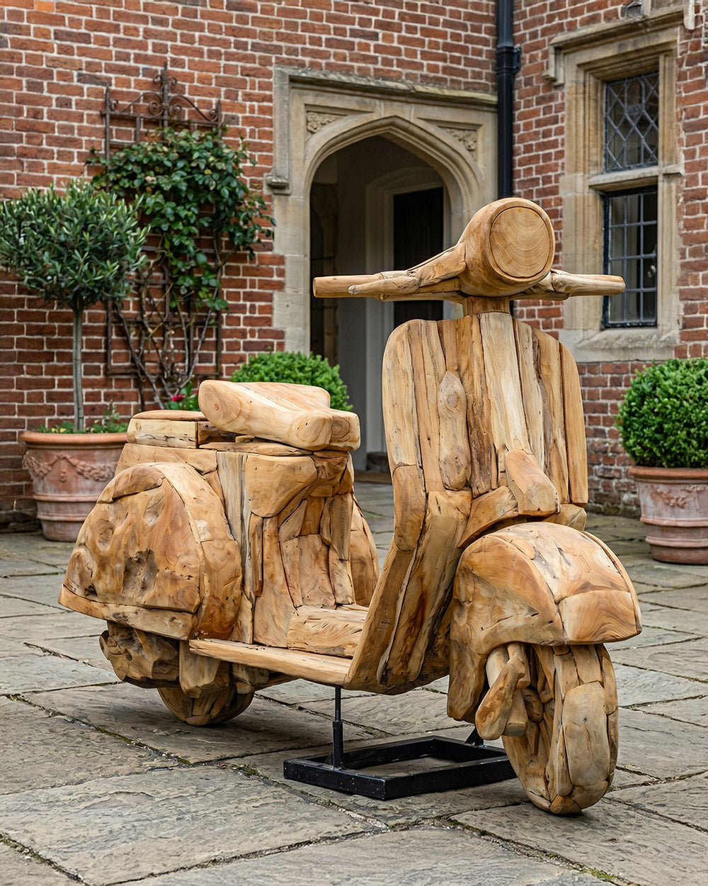 Digital Illustration Of The Driftwood Vespa Full-Scale Garden Sculpture
