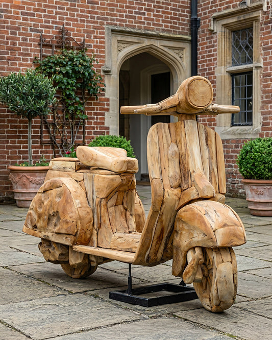 Digital Illustration Of The Driftwood Vespa Full-Scale Garden Sculpture