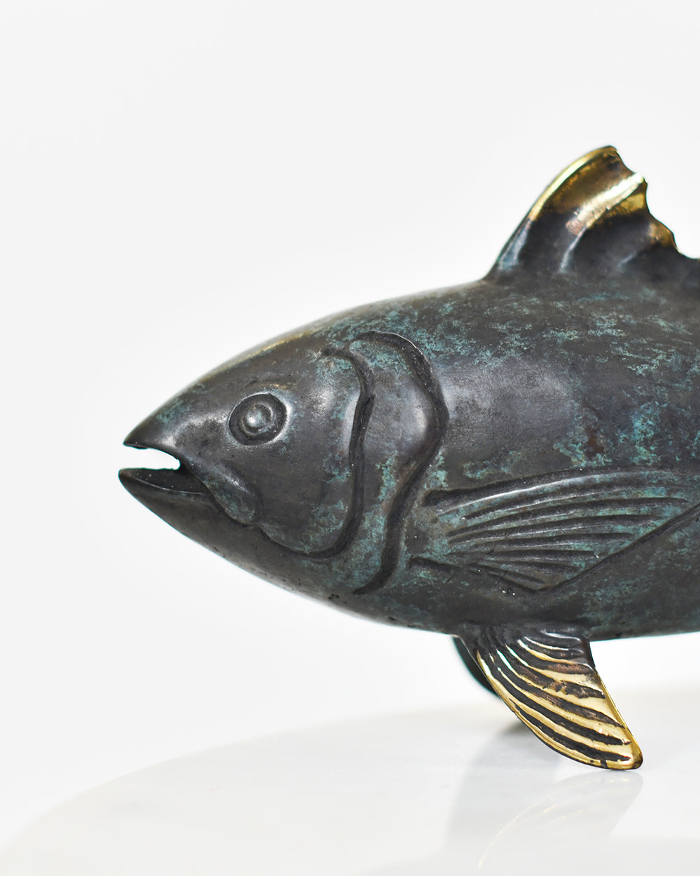 Bronze Tuna Decoration Up Close