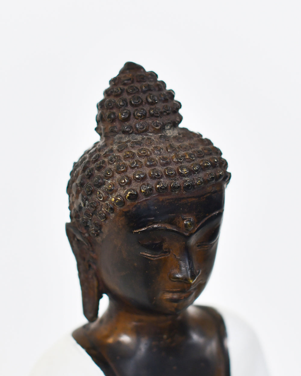 Bronze Bodhi Tranquil Buddha Close Up Details