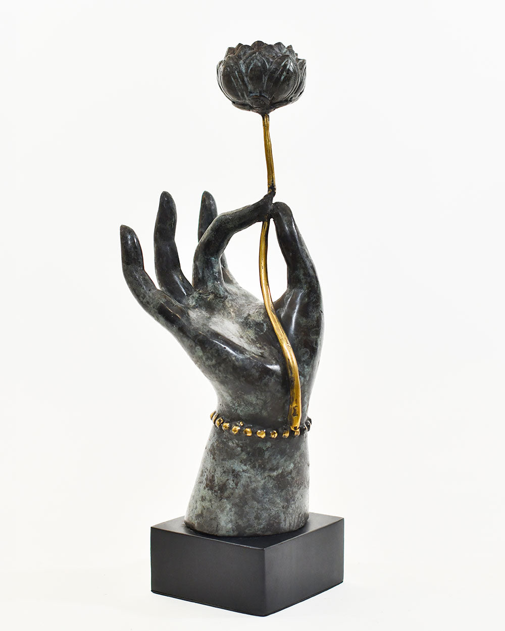 Bronze Lotus Offering Home Ornament