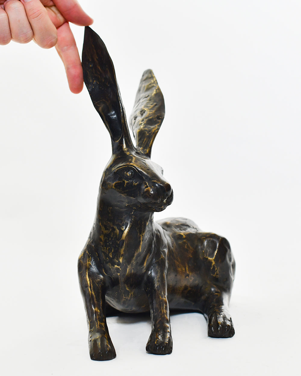 Scale Of The Bronze Everard Listening Hare Interior Decor