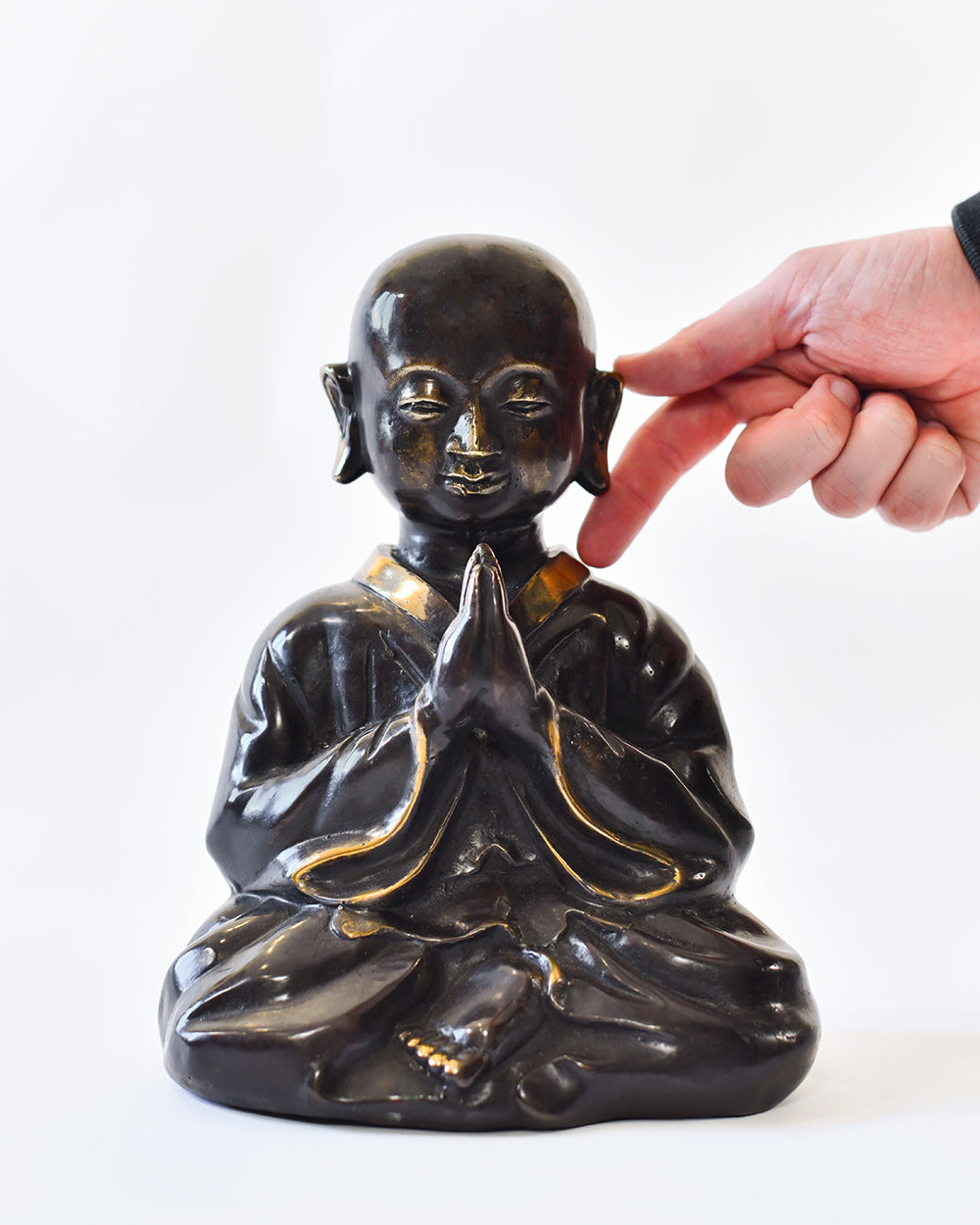 Scale Of The Bronze Gilded Tranquillity Buddha Ornament
