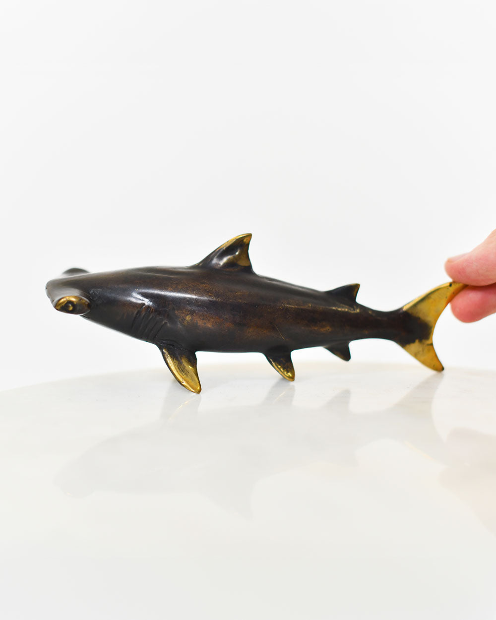 Scale Of The Bronze Ocean Guardian Hammerhead Home Ornament