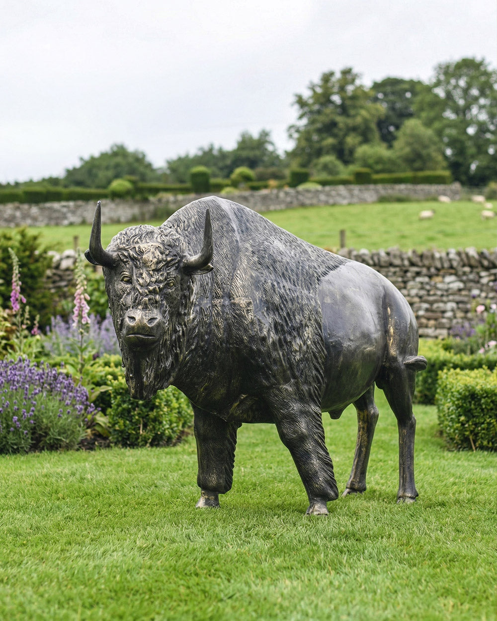 The Blackwood Bison Garden Sculpture Digital Illustration