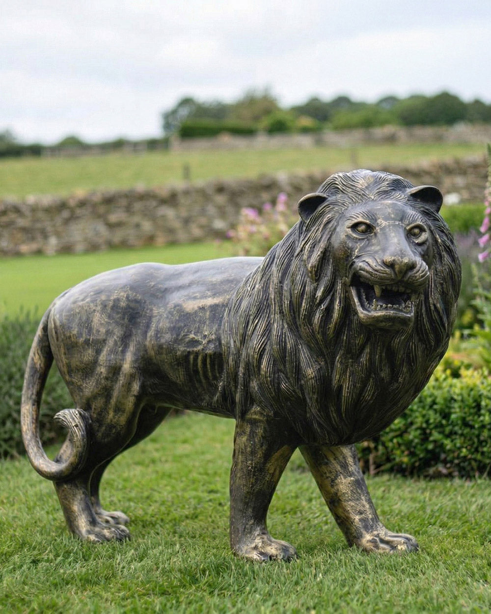 The Right Facing Linlithgow Lion Garden Sculpture Digital Illustration