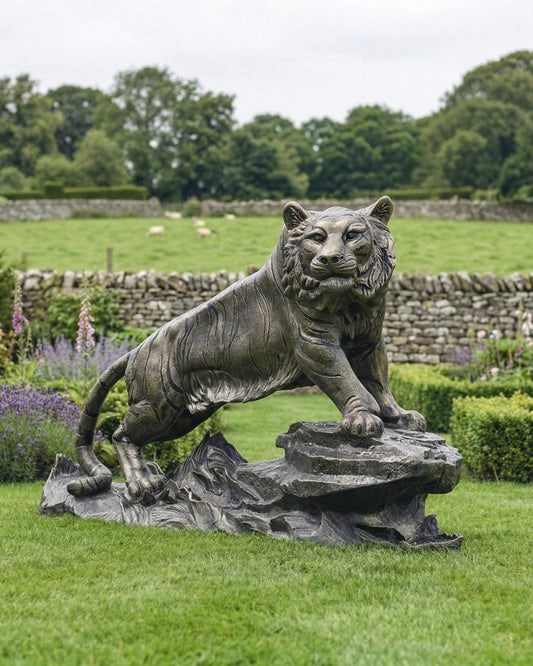The Summit Prowler Tiger Garden Sculpture Digital Illustration