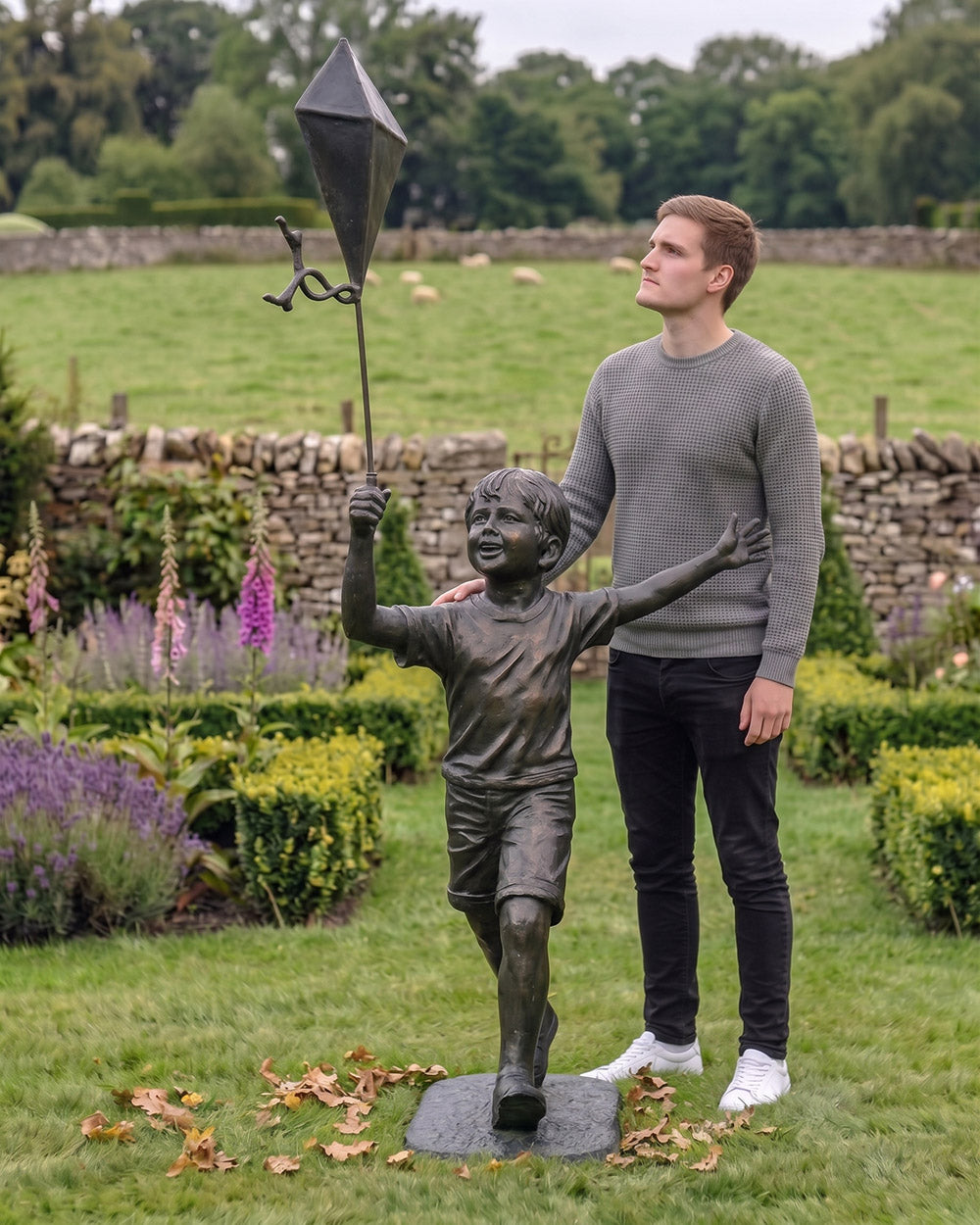 Scale Of The Volant Zenith Gamin Garden Sculpture